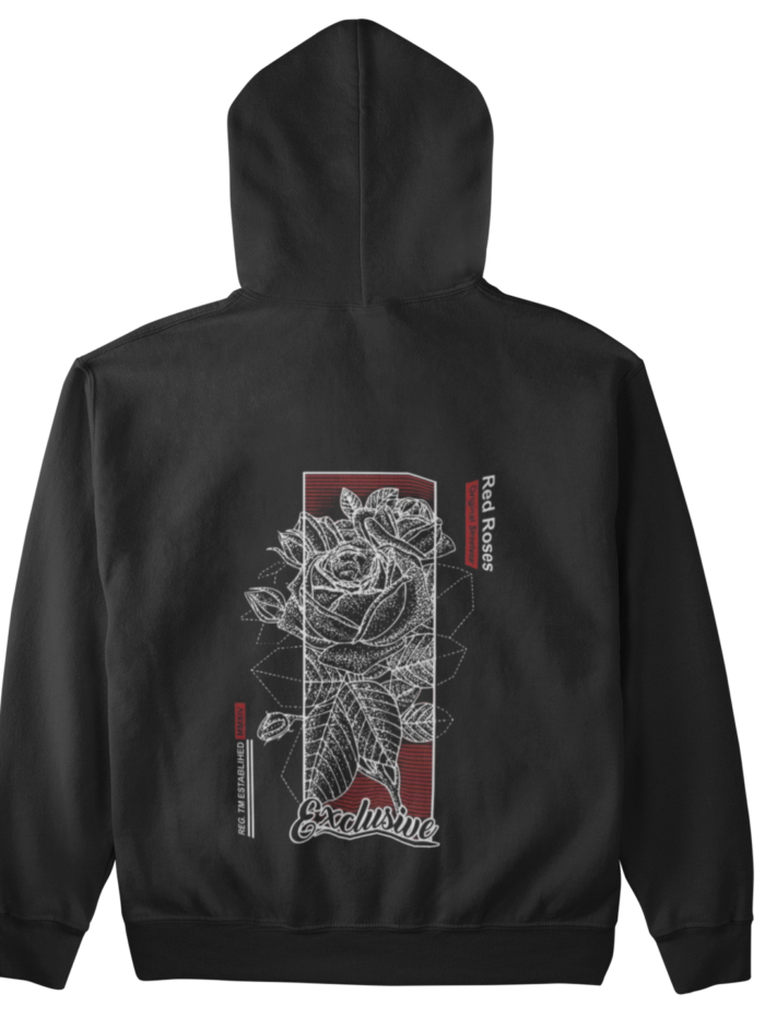 Abstract Rose Hoodie