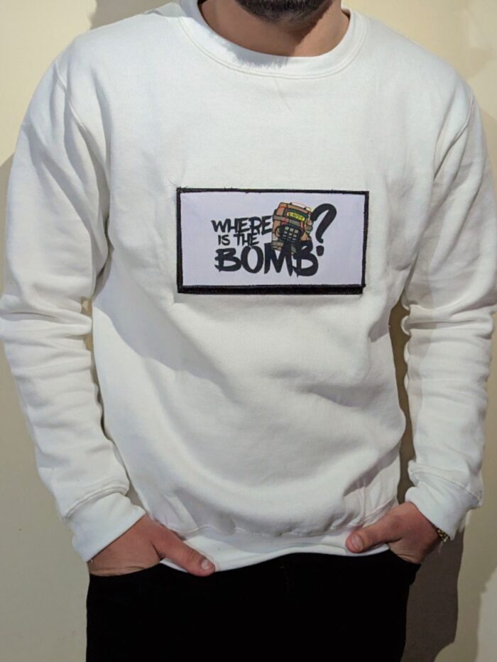 Velcro White Sweatshirt